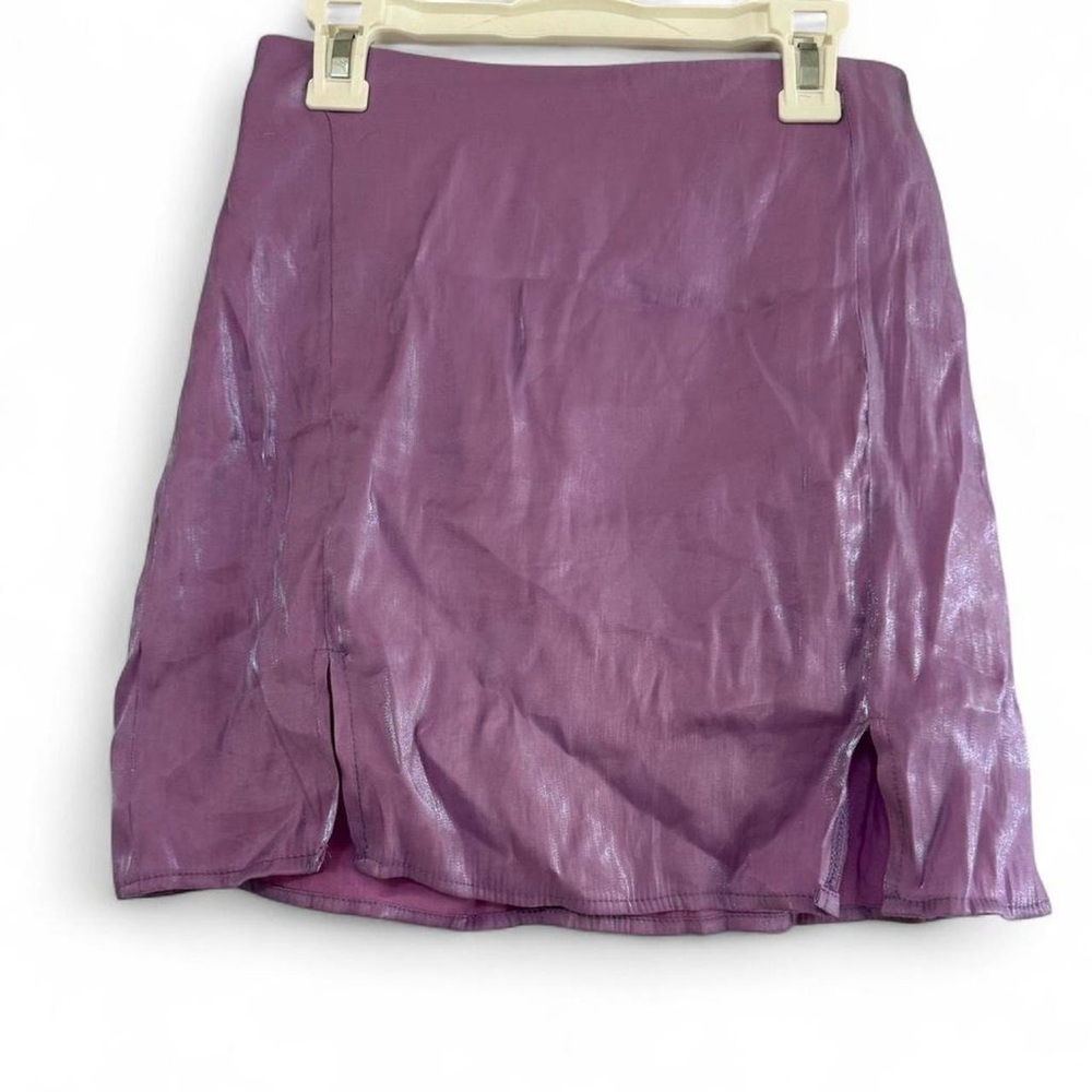 SHEIN Shimmering Purple Mini Skirt